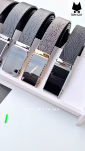 Bộ Sưu Tập Thắt Lưng Da Bò Vân Voi Nguyên Miếng Khoá Đúc Tự Động Trẻ Trung