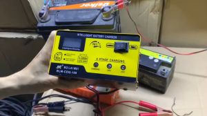 Bộ sạc điện bình Ắc Quy khô và nước 12V và 24V có màn hình LCD. Chống ngược cực tự ngắt khi đầy
