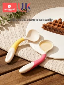 KESCOORL | Baby Feeding Training Curved Spoon