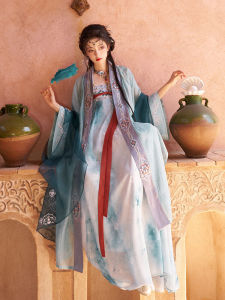 Shiyu Summer Gentle Breathable Womens Long Shirt Chest Skirt Cheongsam Hanfu Traditional Chinese Clothing Pearl Sea