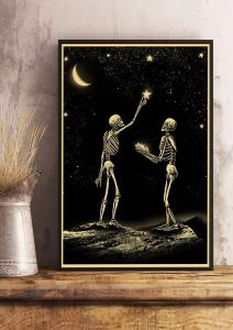 Simple Skull Posters Vintage Kraft Paper Prints Nostalgia Wall Sticker Home Decoration Bedroom Painting Fashion Bedroom Painting