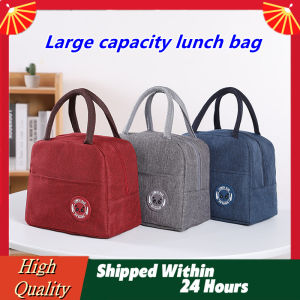 Lunch Bag Portable Cooler Bag Thermal Insulated Bag Organizers with Zipper Closure Foldable Tote Bag Reusable Lunch Holder Container Picnic Bag for Women Men Kids Office School Use