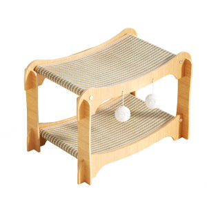 7o | Dual-layer Cat Bed and Scratching Board Warmth Insulated Semi-enclosed