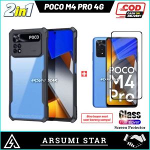 PROMO PAKET MURAH 2 IN 1 SOFT CASE XIAOMI POCO M4 PRO 4G CASING SHOCKPROOF TRANSPARANT + ANTI GORES LAYAR