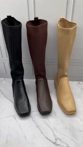 WYN Sepatu Long Boots Wanita Flat Ala Korea BO9075