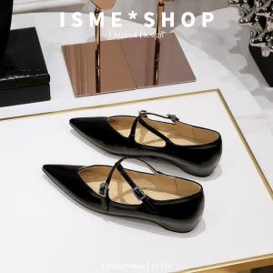 French Pointed Toe Flat Bottom Single Shoes Womens Crossed Strap Versatile Commuter Silver Evening Shoes Girl Work Shoes Bed Network