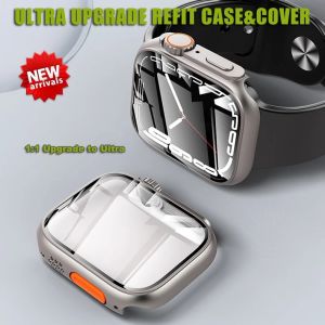 Appearance Upgrade to Ultra For Apple Watch Series 8 For i Watch 7 45mm Screen Protector Case Hard PC Case with Tempered Glass Accessories