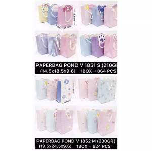 Paper Bag Tali Pond Vertikal Lucu S/ M/ L