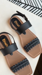 Women’s OOTD Floral Square Toe Sandals Stylish Flat Daily Summer Fashion Durable Non Slip Comfort Sole Adjustable Buckle Strap Soft Chunky
