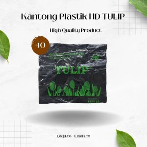 Kantong Kresek TULIP Tebal Ukuran 30 35 40 Warna Hitam Kantong Plastik Serbaguna