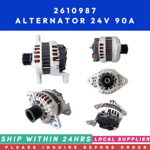 ALTERNATOR 2610987 [24V 90A] [LIMITED STOCK. READY TO SHIP WITHIN 24HRS.] ALTERNATIVE  21Q6-42001 21Q6-42000 600356 A000V610987 A3520S UD17149A FOR HYUNDAI AND CUMMINS