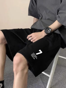 กางเกงขาสั้นทรงหลวมสไตล์อเมริกันสำหรับผู้ชาย ฤดูร้อน 2025 กางเกงขาสั้นทรงหลวม 5 จุด เทรนด์วัยรุ่น กางเกงขายาวลำลอง สปอร์ต