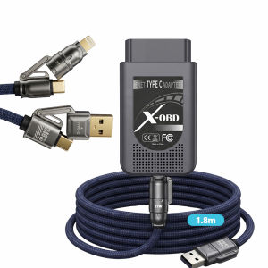 USB-C DoIP Adapter 100M ENET OBD2 Cable for BMW ISTA Mercedes XENTRY Audi ODIS JLR Volvo J2534 Pass-Thru ECU Coding Tool