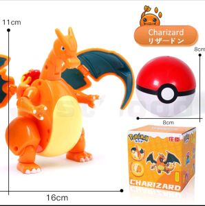 Mainan Anak Pokemon Pokeball Deformation Toy Charizard Original New