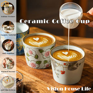 Tầm Nhìn 200Ml Nhật Bản cốc cà phê sứ hoài cổ Cốc Tay Ủ Cốc Cà Phê cốc trà văn phòng Chia Sẻ Cốc cốc sữa Ins Handless Cup Nhà Chén Chén trà Kung Fu