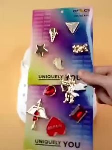 Jibbitz cross charms Metal Shoe Buckle Hole Shoe Accessories Cute Metal Decorative Buckle High Quality Gem Chain diy Jewelry