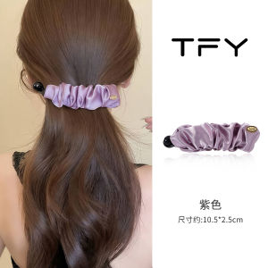 Silk Banana Hair Clip Womens New 2025 Korean Style High Ponytail Anti-Slip Hair Accessories Fashionable Hair Grips for Daily Use