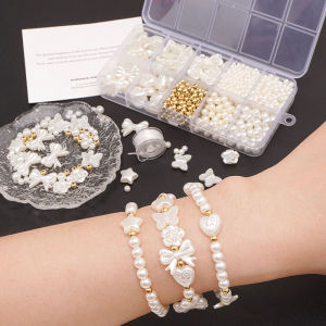 800PCS/SET Round ABS Mimics Pearl Set Pendant Jewelry To make DIY Earring Necklace Charm