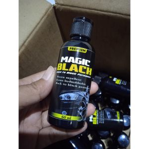 Juragan 47 - 3 Pcs Magic Black Premium 60ml Penghitam motor mobil Trim Restorer Dasboard Body motor mobil