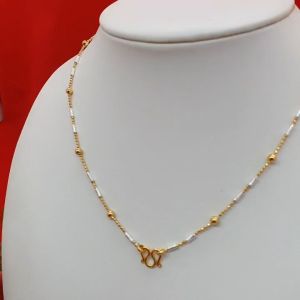 สร้อยคอทองสองกษัตริย์ลายไข่ปลาคั่นปล้อง ความยาว 16นิ้ว ทำจากทองเหลือง ใส่ได้ทุกโอกาส ไม่ลอกไม่ดำ ใส่อาบน้ำได้ รูปถ่ายจากสินค้าจริง