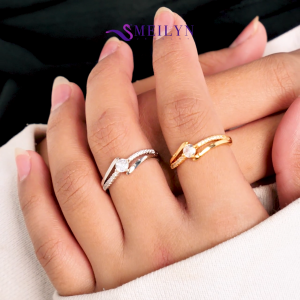 MEILYN Cincin Emas Fashion Wanita Motif Anak Panah Arrow Luminous All Series