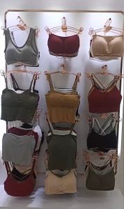 NonaRose - PremiumTanktop Wanita Ada Cup Bra Korean Kamisol Basic Polos BH Tanpa Kawat
