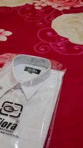 Kemeja Lengan Pendek Giora Reguler Pria Polos Hitam dan Putih Basic Kerja Baju Casual