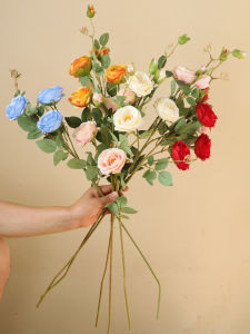 Rose Fake Flower High Branch Wild Rose Home Living Room Decorative Flower Standing Flower Silk Flower Iceberg Moon