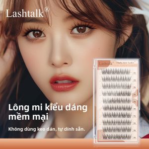 Mi Giả Tự Dính Kiểu Lashtalk Fluffy 60 Cụm Phong Cách Anime Tự Nhiên Không Cần Keo Hoặc Dung Dịch Tẩy Chỉ Cần Dán Một Lần.