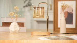 Gloden Candle Warmer Lamp Timer & Dimmer Switch for Women Birthday Gifts Table Lamp Night light with 2 Free Bulbs