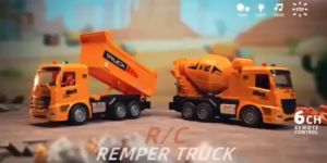 PASAR ASEMKA13 -  Mainan Anak Mobil Remote Control Kontruksi RC Dump Truck Ada Lampu Dan Suara Truk Pasir Truk Konstruksi Alat Berat Dumptruck