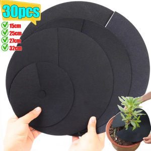 30Pcs Tree Mulch Rings Non-Woven Potted Plant Protector Mat Reusable Tree Degradable Cloth Films
