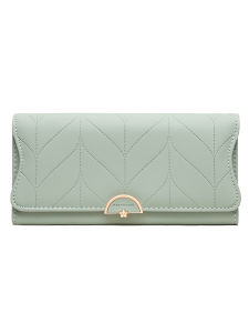 2023 spring new womens long purse Japanese and South Korea small fresh plaid buckle folding hold bag large capacity womens mul