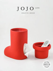 Decorative Ceramic Tissue Box Storage Organizer Simple Style Chinese Production Unique Shape Paper Towel Holder Home Decoration