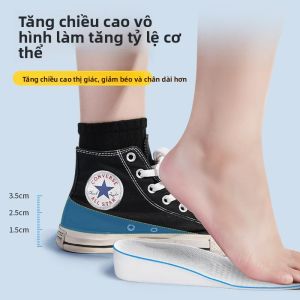 MONLEYTA | Đế Giày Tăng Chiều Cao Toàn Phần Thấm Hút Mồ Hôi Thông Gió Chống Sốc Đế Mềm MạiThoải Mái Không Phản Quang