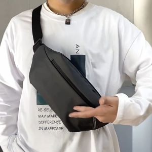 กระเป๋าคาดเอว Haoshuai ของแท้ รุ่นเรียบๆ ใส่ร่ม ใส่ขวดน้ำ กระเป๋าคาดอก สำหรับการกระหรีย