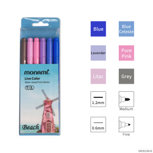 Monami | Dual-tip Water-based Pen 18 Colors