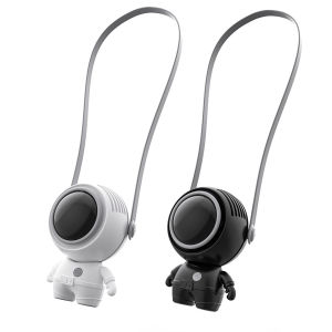 Brifit Portable Mini Handheld Fan Astronaut Leafless Fan Speed Adjustable USB Rechargeable Fan for Kids Women Men Home Office Indoor Outdoor Sport ect (White/Black)