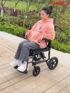 KANBEIO Carbon fiber electric wheelchair | Lightweight carbon fiber electric wheelchair | Foldable carbon fiber electric wheelchair | Boardable - for travel | 10AH lithium battery
