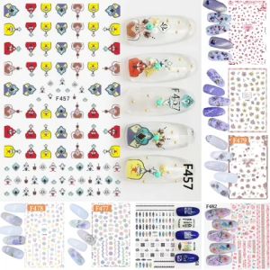 Sticker Dán Móng Tay Họa Tiết Hoa Văn Phương Tây / Chữ Viết / Hoa Spring / Hoa Màu / Hoa Nhỏ / Sinh Vật Biển Trang Trí Móng Nghệ Thuật / Nails sticker Series F – F457