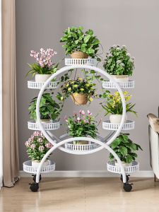 Flower Rack Living Room Floor-standing Rack Balcony Multi-layer Flower Rack Green Radish Succulent Display Rack Flower Pot Rack
