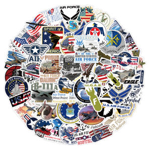 Miếng Dán Trang Trí Máy Bay Chiến Đấu Không Quân Hình Hoạt Hình 50 Miếng Miếng Dán Điện Thoại Di Động Túi Đựng Đồ Uống Miếng Dán Mũ Xe Điện