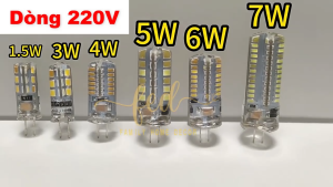 (Combo 5-10 cái) Bóng đèn LED nhỏ chân ghim G4 / G9 ánh sáng trắng vàng 3 màu độ sáng cao 3W–7W cho đèn pha lê điện áp thấp 12V 220V