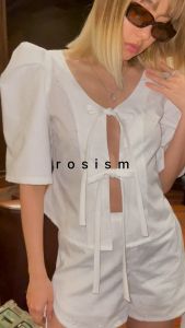 รอซิม - Vendela Bow Short กางเกงขาสั้นผูกโบว์ข้าง กางเกงขาสั้นผูกโบว์ข้าง ส่วนผสม ความละเอียด 35 ซม