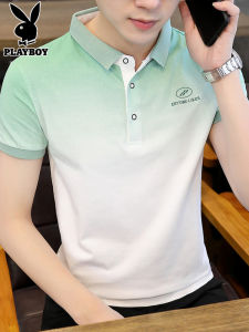 เสื้อโปโลแขนสั้นผ้าฝ้ายผสมสำหรับผู้ชาย ฤดูร้อน 2024 ทรงหลวม คอกลม ลายดอกไม้ ทรงปกติ แฟชั่นสตรีท ลำลอง เสื้อยืด