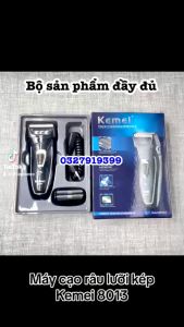 Máy cạo râu đa năng lưỡi kép - tặng kèm lưỡi thay thế Kemei KM 8013