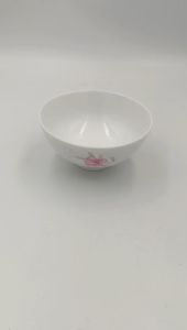 Bộ 6 và 10 bát cơm hoa dâm bụt sứ chuan kuo 11cm cao cấp cho nhà hàng khách sạn
