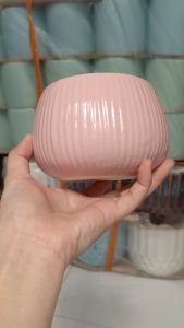 [FREESHIP] Chậu sứ MEN HỎA BIẾN hình Hạt Dẻ tăm - Nhiều màu - Solar Garden