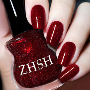 ตัวสีเล็บ ZHSH แห้งเร็ว ติดทนนาน ไม่ฉีกง่าย กลิตเตอร์ ลูกกลิ้ง เครื่องประดับเล็บ ติดทนนาน ไม่หลุดในฤดูใบไม้ร่วงและฤดูหนาว สีชมพูแดงสด