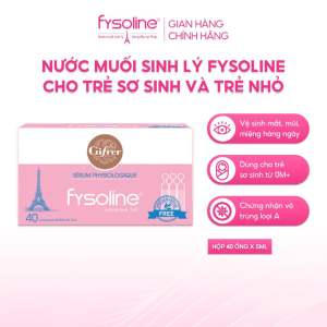 (Hồng) Hộp 40 Ống Nước muối sinh lý Fysoline Pháp - Vệ sinh mắt mũi miệng cho bé SHC